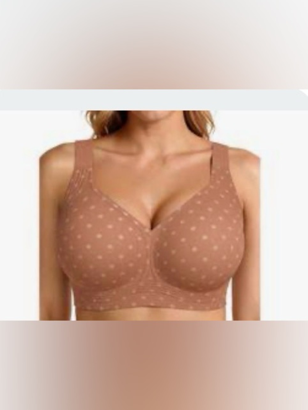 Oeak Jelly Plus Size Supportive Seamless Bra Polka Dot 2XL